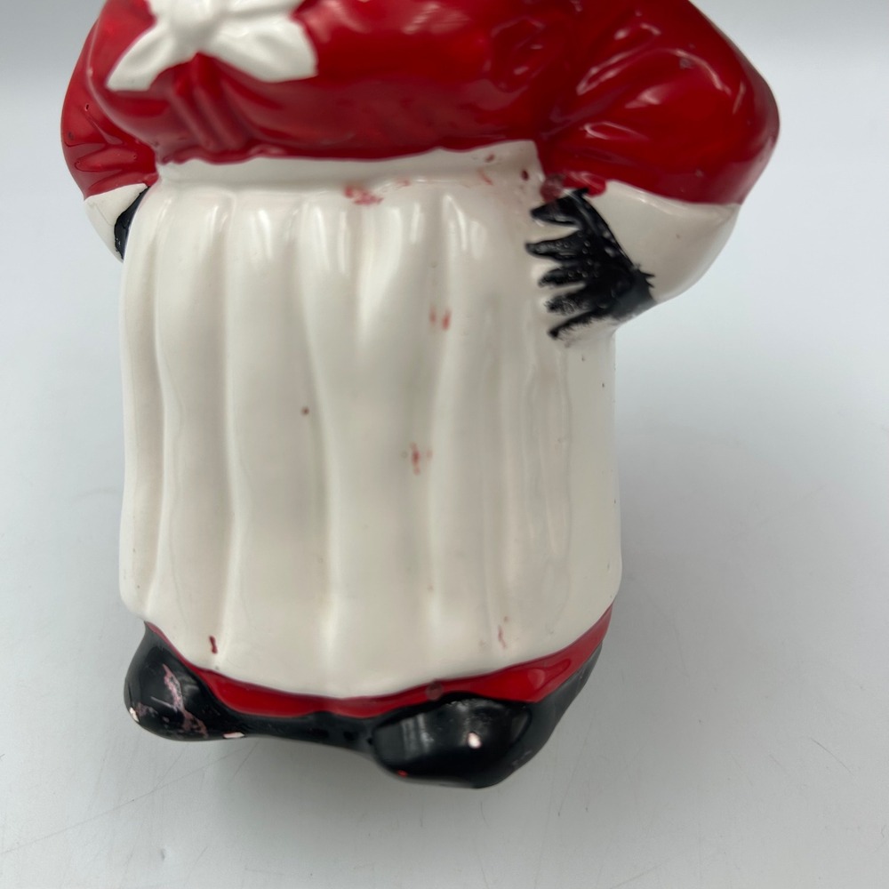 Black Americana Mammy Coin Bank Ceramic Red White Made In Taiwan 6.5" Vintage - Picture 8 of 14